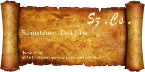 Szentner Csilla névjegykártya