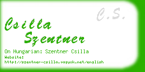 csilla szentner business card